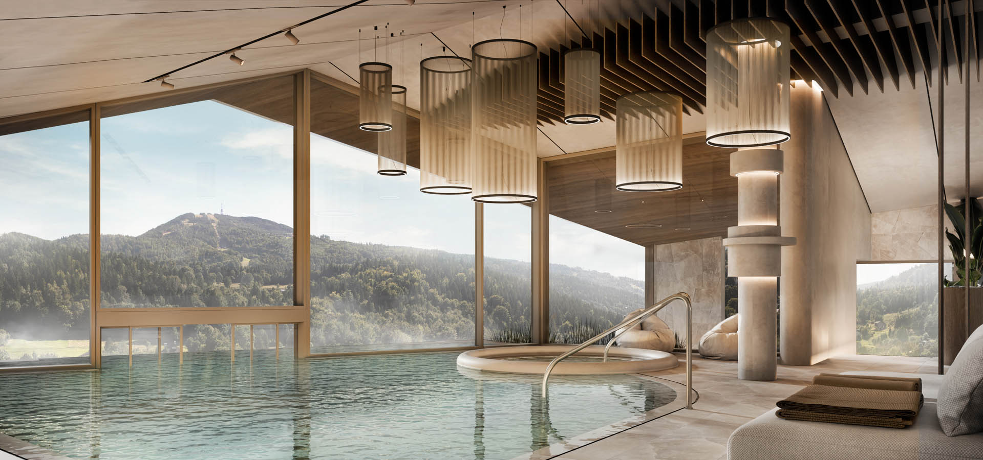 Велнес-зона та басейн у Sky Resort